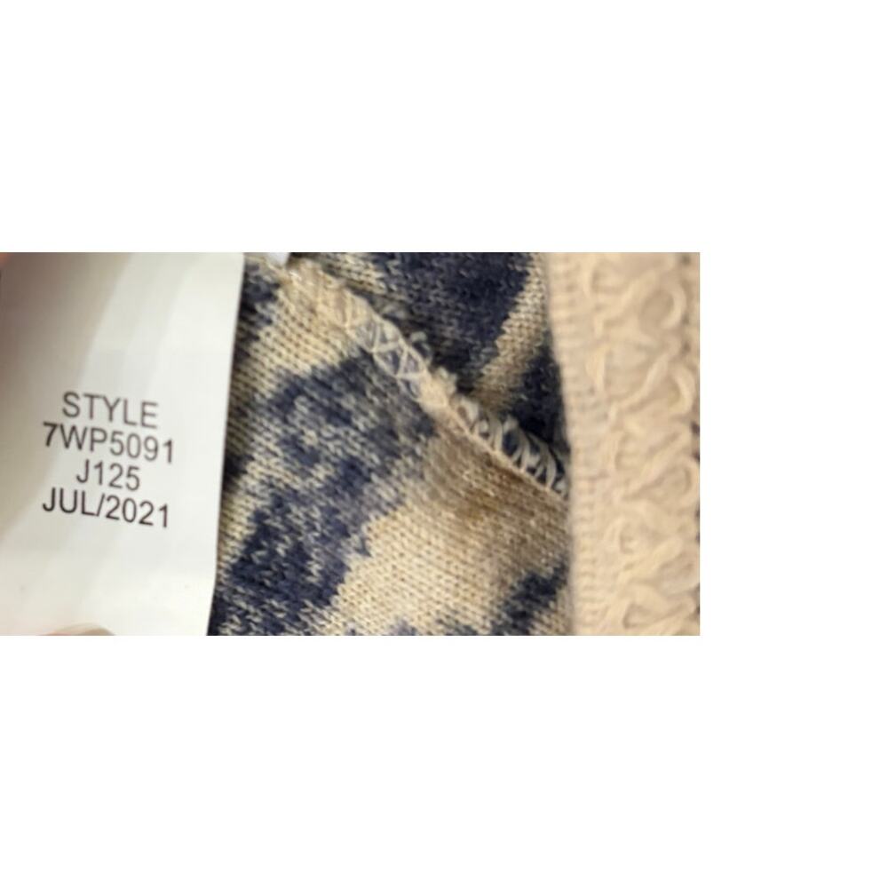 Lucky Brand Aztec Print Cardigan Sweater Women’s Large Open Front Cozy Knit - Picture 4 of 7